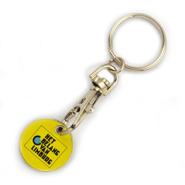 Made in China custom metal trolley coin keychain