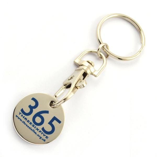 Promotional trolley coin keychain custom logo