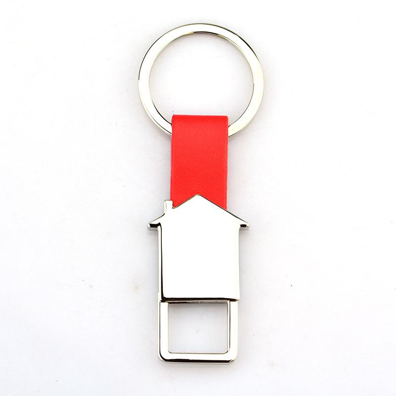 Customized Bulk Metal Leather Cheap Keychain Favors