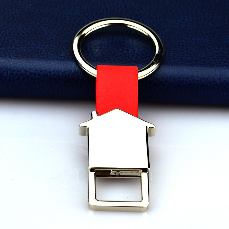 Customized Bulk Metal Leather Cheap Keychain Favors