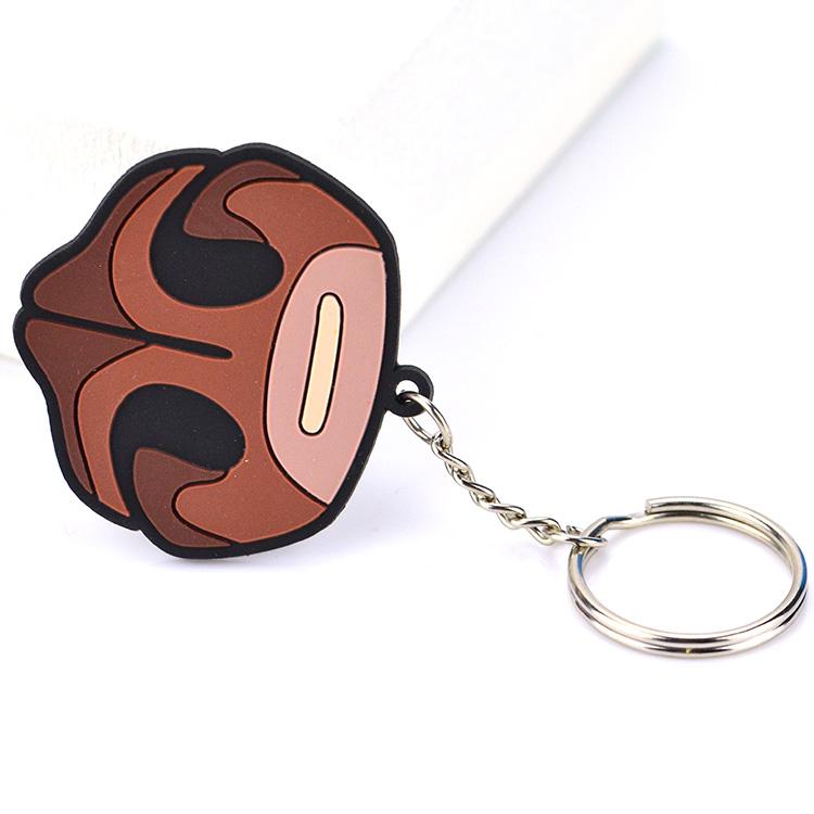 Wholesale Promotion Custom 3D Soft Pvc Cheap Keyrings