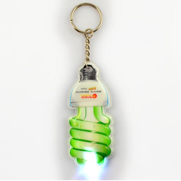 Custom made colorful keychain with light