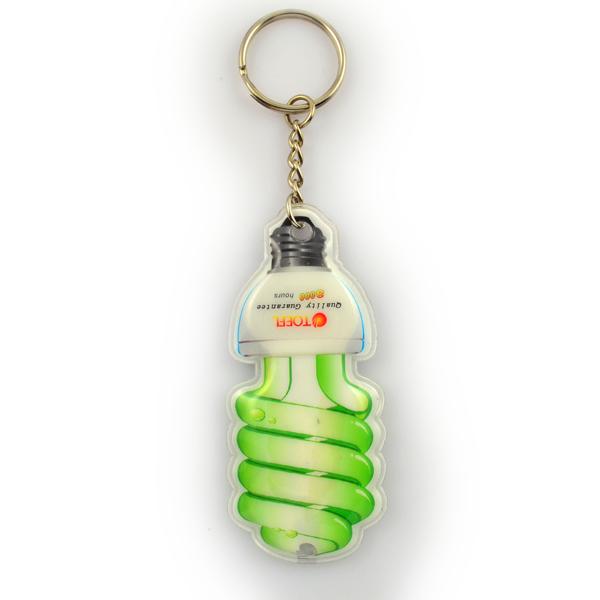 Custom made colorful keychain with light