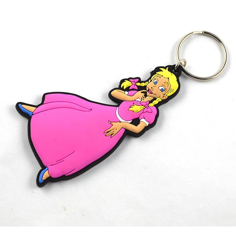 Free Sample Wholesale Large Cheap Pvc Girly Keychains