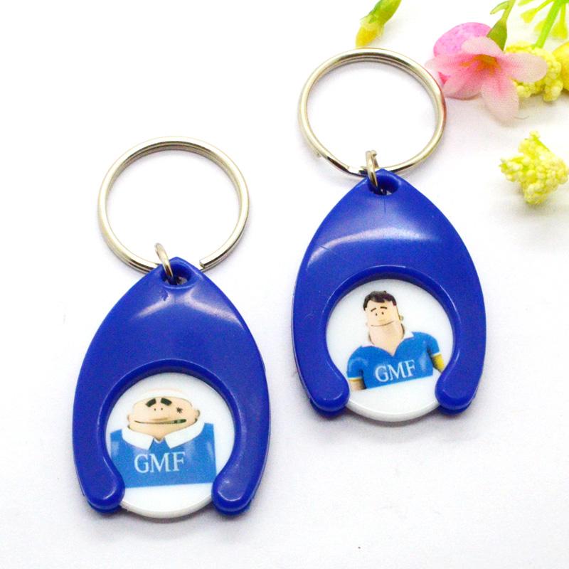 Wholesale Custom Logo Cheap Plastic Pvc Coin Holder Keychain Clip