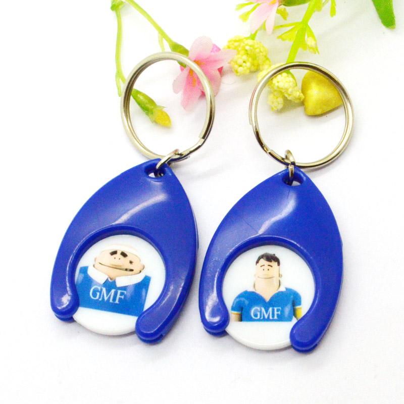 Wholesale Custom Logo Cheap Plastic Pvc Coin Holder Keychain Clip