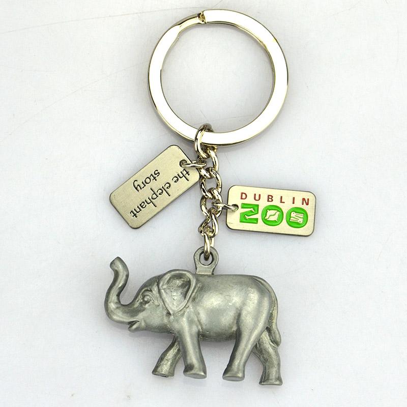 Buy High Quality Metal 3D Elephant Keychain Bulk