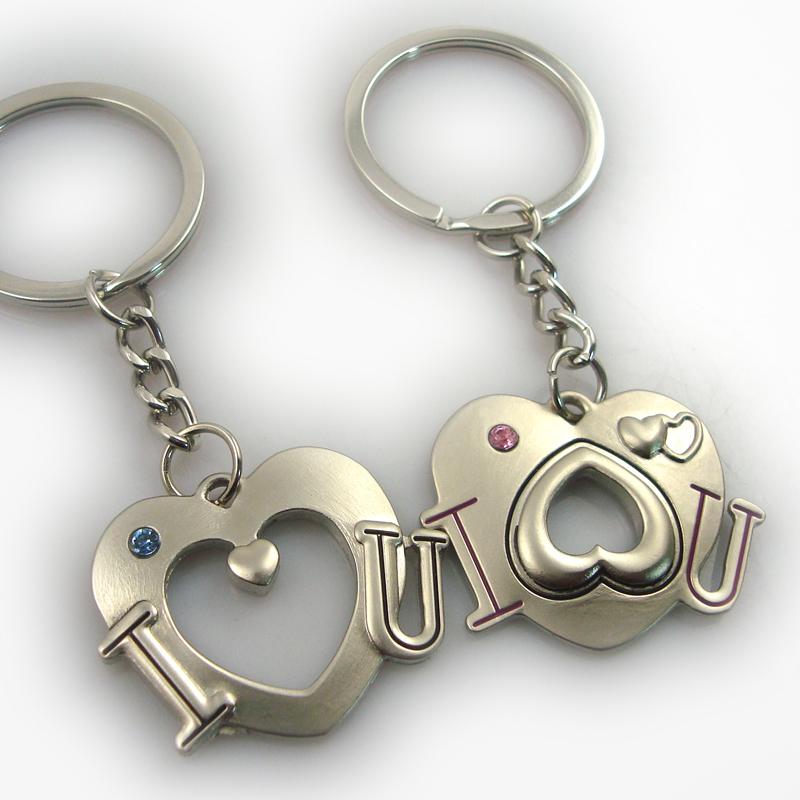 Buy Bulk Plain Novelty Initial Cute Couple Keyrings Maker