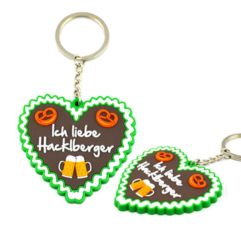 Wholesale Custom Injection Rubber Plastic Promotional Keyrings