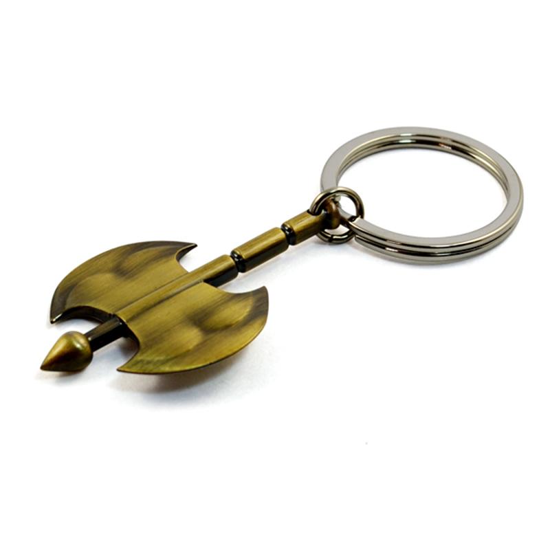 Metal Weapon Axe Keychain