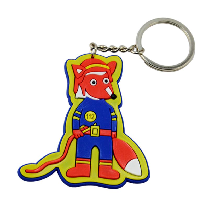 Factory Bulk Custom Hawaii Soft Pvc Rubber Cartoon Keychain