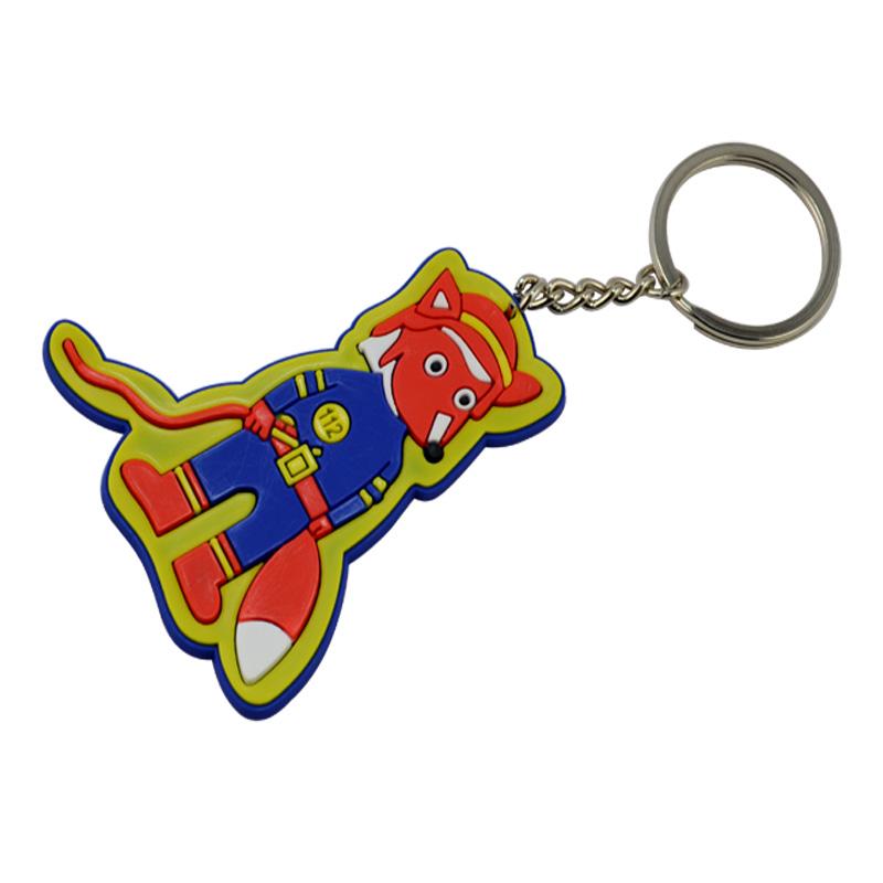 Factory Bulk Custom Hawaii Soft Pvc Rubber Cartoon Keychain