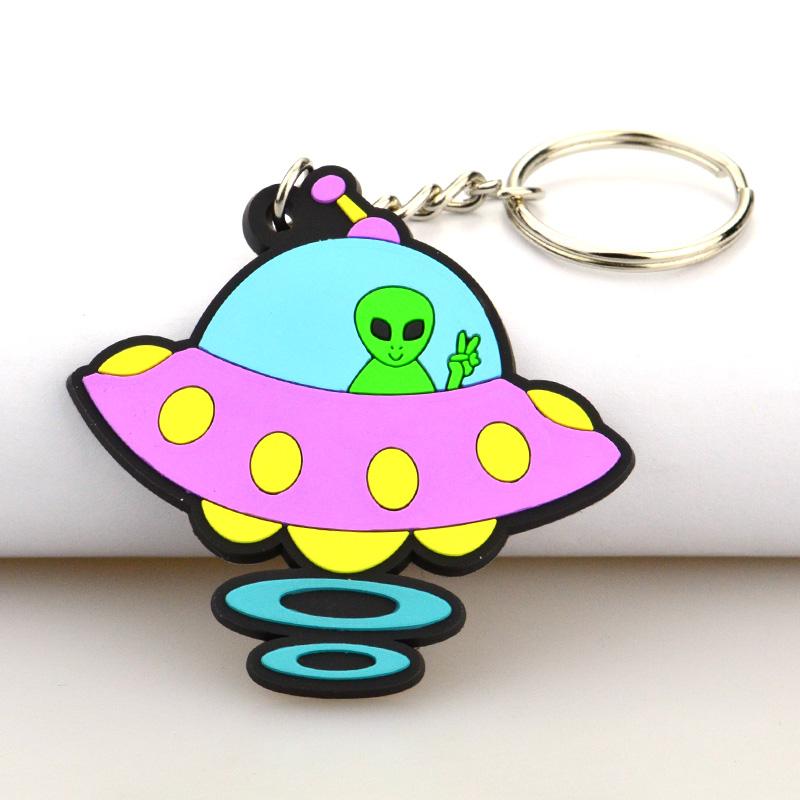 Factory Bulk Custom Hawaii Soft Pvc Rubber Cartoon Keychain