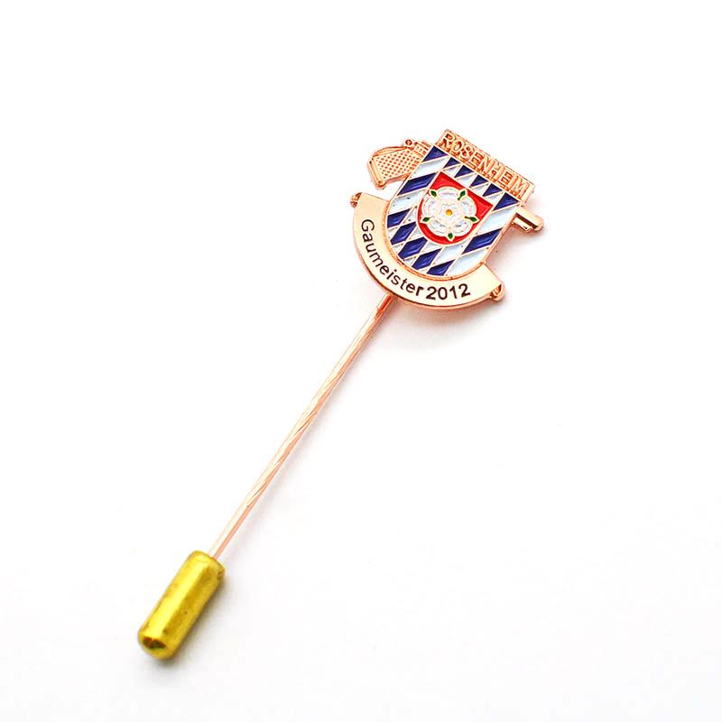 Top Sale Custom Needle Glitter Diamond Shape Lapel Pins