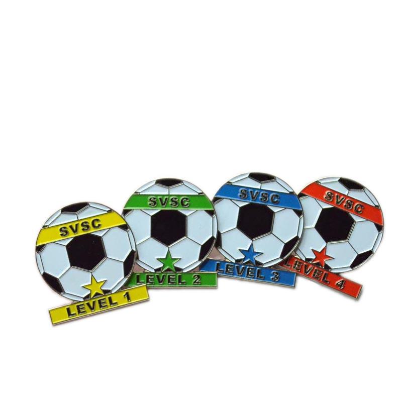 No Minimum Factory Price Custom Logo Enamel Football Pin Badges