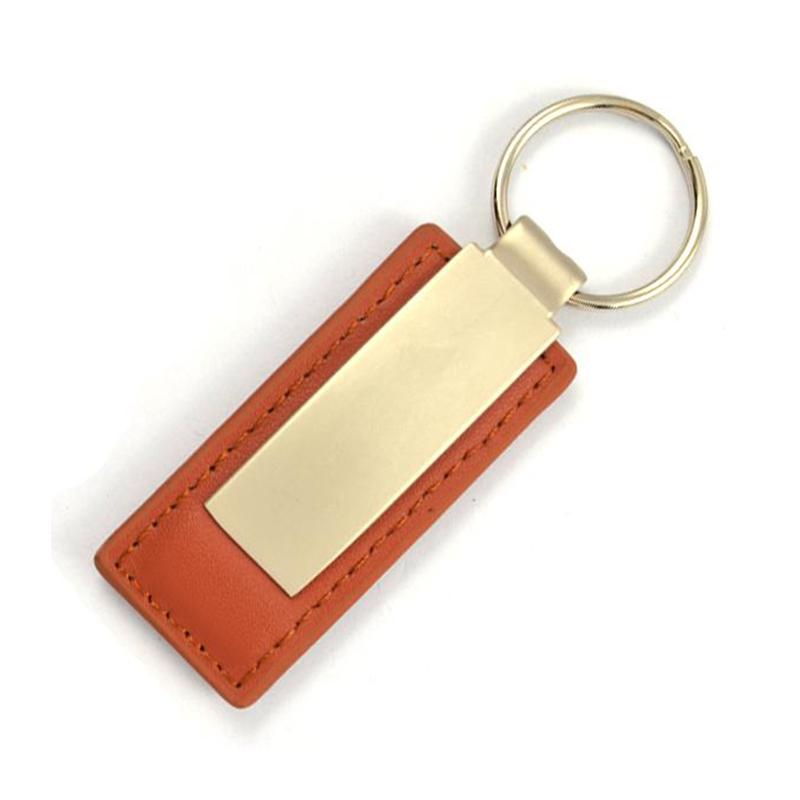 Newest personalized metal leather keyring