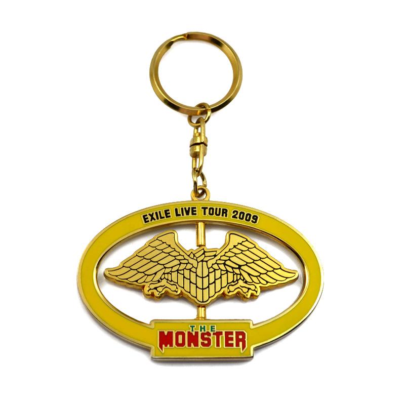 Beautiful turnable custom design metal keyring