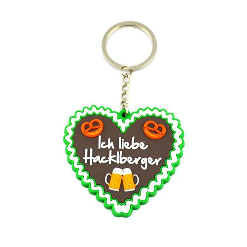 Wholesale Custom Injection Rubber Plastic Promotional Keyrings