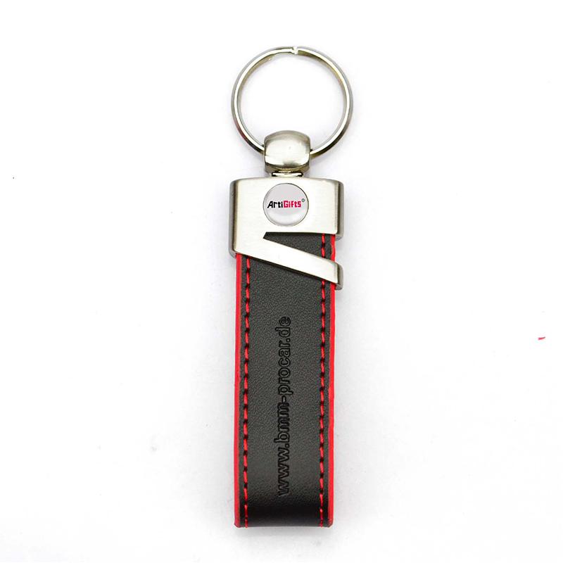 Artigifts Factory Design Your Own Leather Keyring Wholesale Keychains Dozen