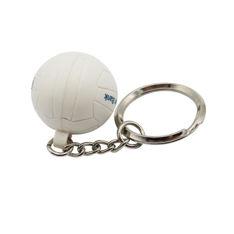 Keyring Factory Wholesale Custom 3D Pvc Rubber Football Keychain
