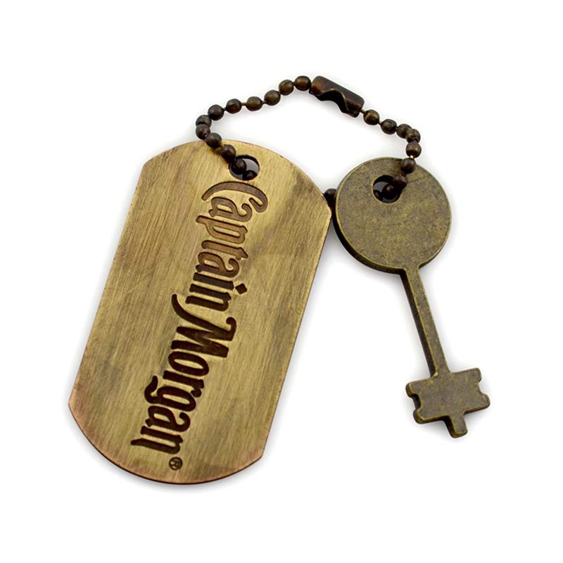 Keyring Maker Custom Bulk Metal Plated Brass Dog Tag Keychain