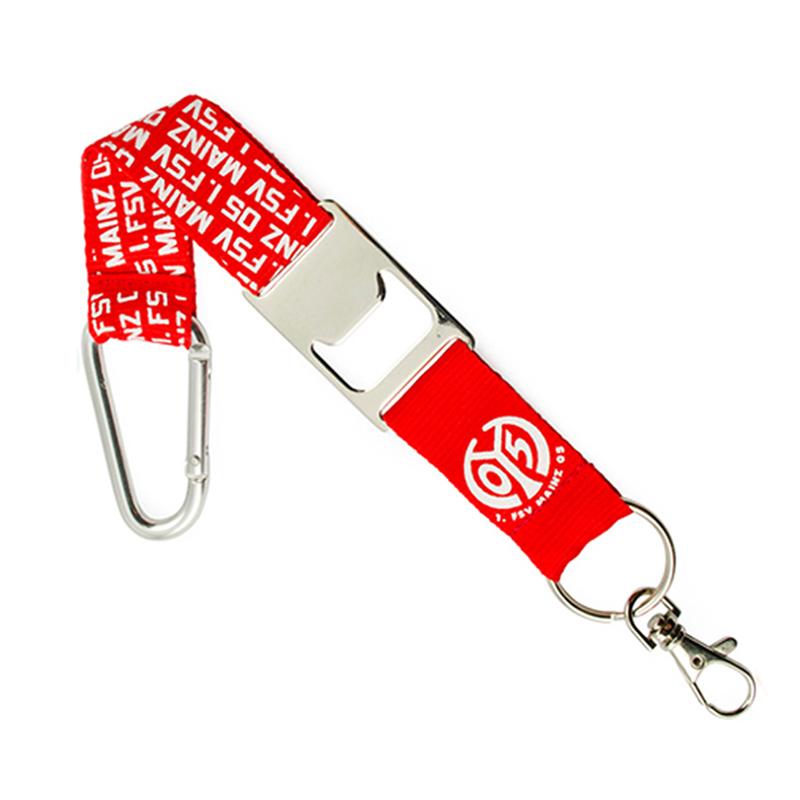 Artigifts Newest Design Carabiner Lanyard Keychain With Bottle Opener