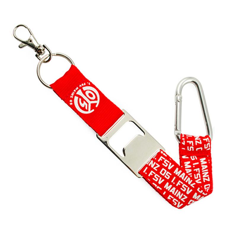 Artigifts Newest Design Carabiner Lanyard Keychain With Bottle Opener