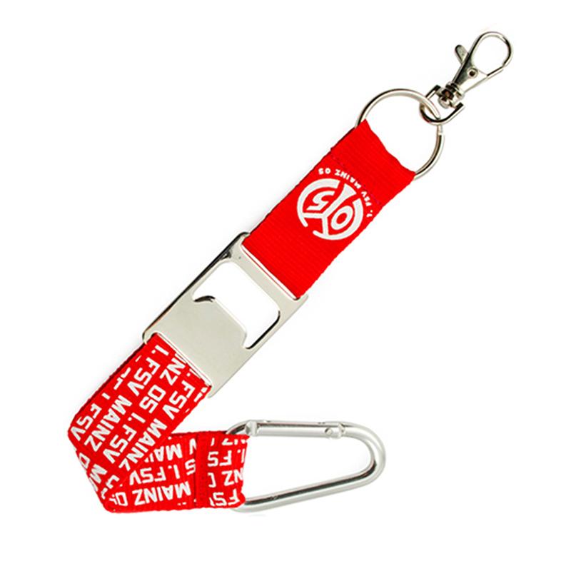 Artigifts Newest Design Carabiner Lanyard Keychain With Bottle Opener