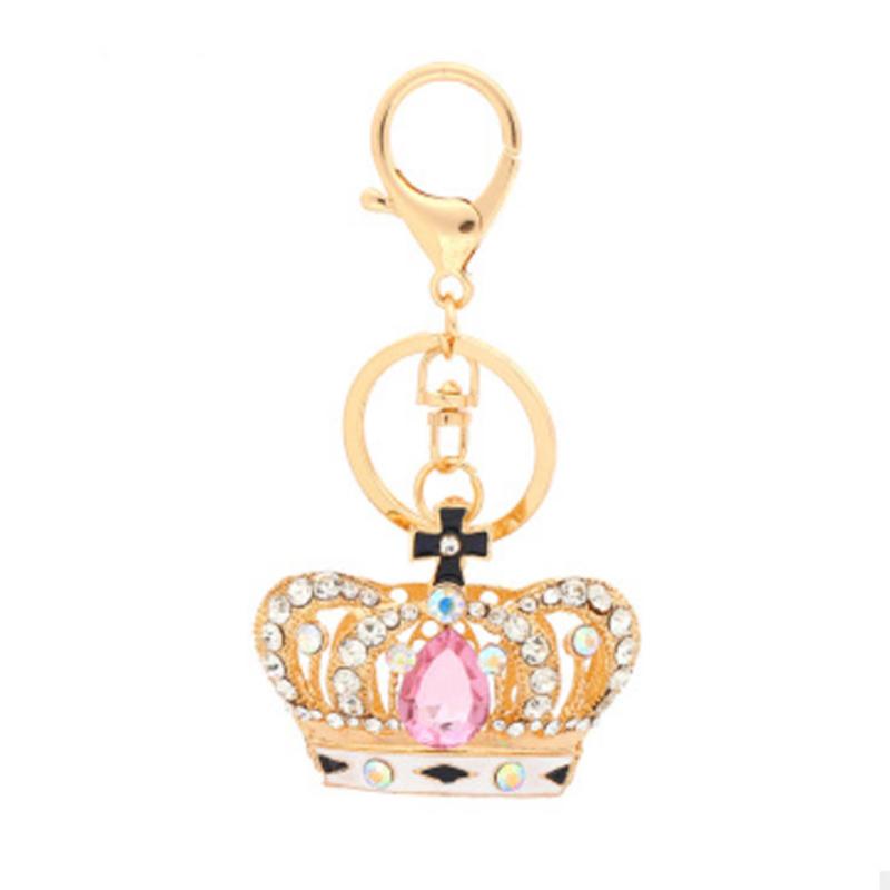 Custom Jewelry Keyring Wholesale Rhinestone Crown Keychain