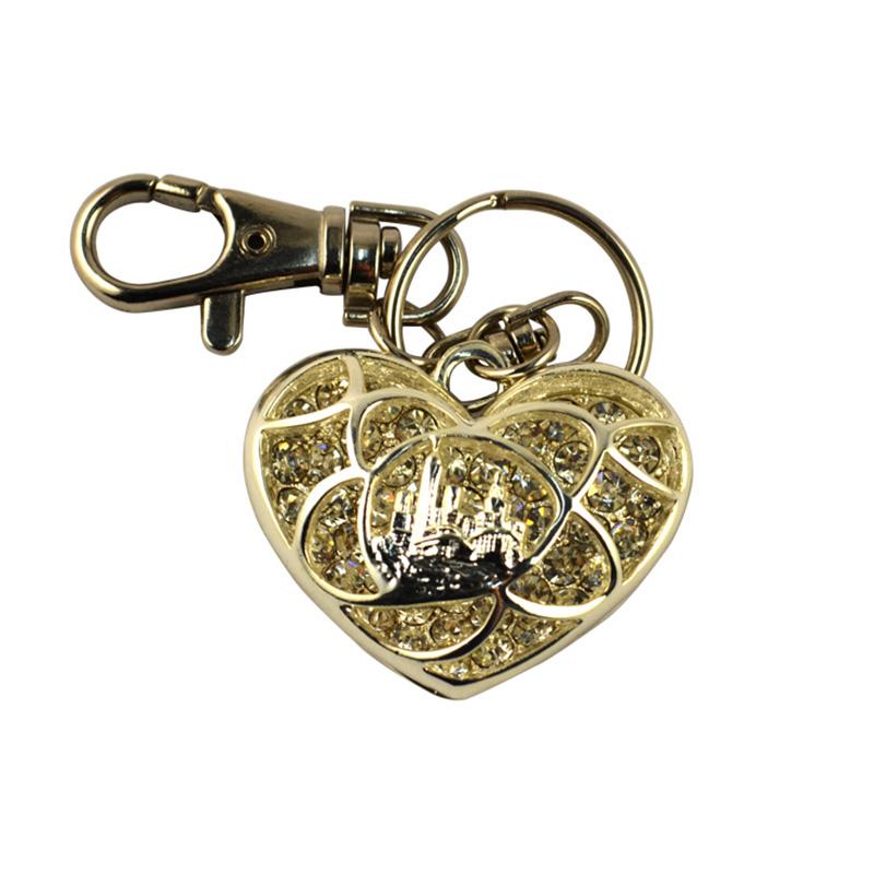 Custom Design Your Own Keyring Heart Shape Bling Key Chain