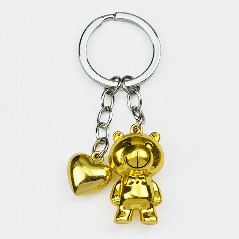 Wholesale Keyring Custom 3D Metal Plated Nickel Rabbit Keychain