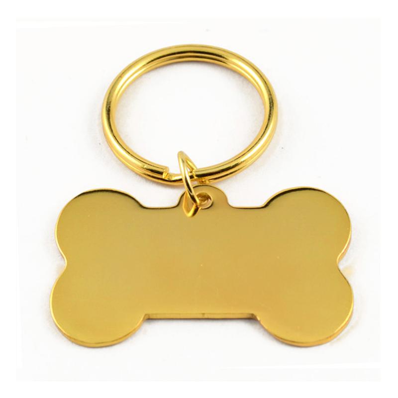 Customized Bone Shaped Metal Plated Gold Keychain Wholesale