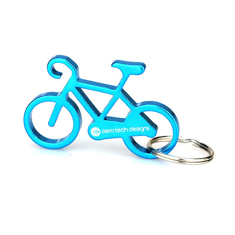 Keyring Maker Custom Metal Aluminum Bicycle Keychain With Opener