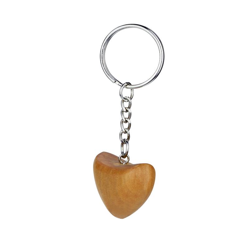 Artigifts Custom 3D Heart Shape Wood Engraved Keychain Wholesale