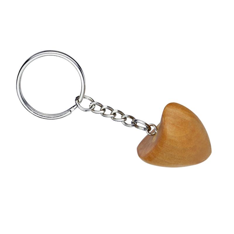 Artigifts Custom 3D Heart Shape Wood Engraved Keychain Wholesale