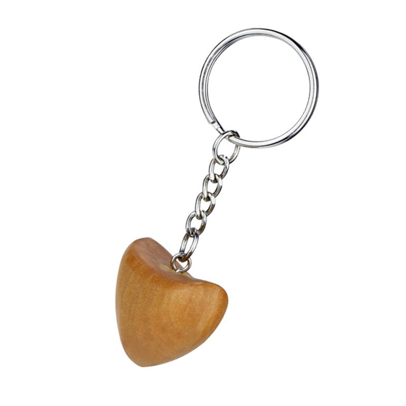 Artigifts Custom 3D Heart Shape Wood Engraved Keychain Wholesale