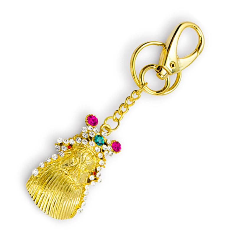 Customized Metal Plated Gold Pig Shaped Jewelry Keychain Wholesale