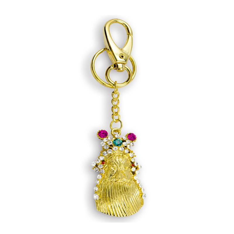 Customized Metal Plated Gold Pig Shaped Jewelry Keychain Wholesale