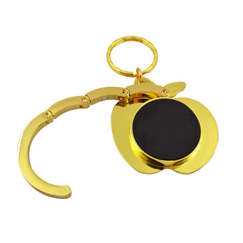 Artigifts Custom Cheap Gold Plated Purse Hook Holder Hanger Keychain