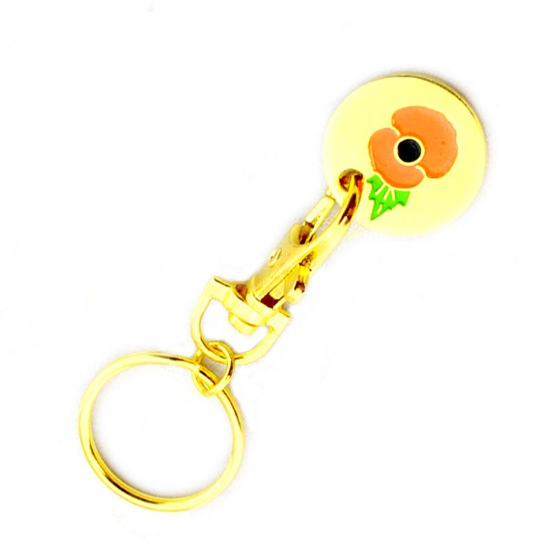 Artigifts Keyring Maker Custom Gold Shopping Cart Coin Keychain