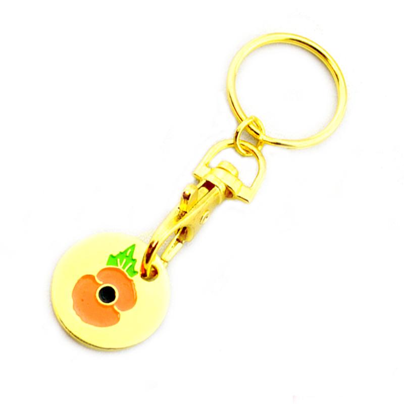 Artigifts Keyring Maker Custom Gold Shopping Cart Coin Keychain