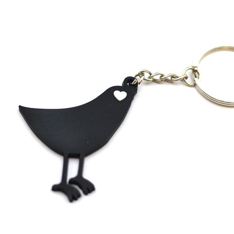 No Minimum Wholesale Custom Cheap Soft Pvc Rubber Bird Keychain