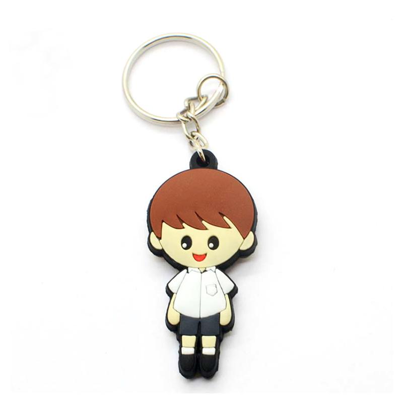 Customized Design Your Own Soft Pvc Couple Llaveros Lover Keychain