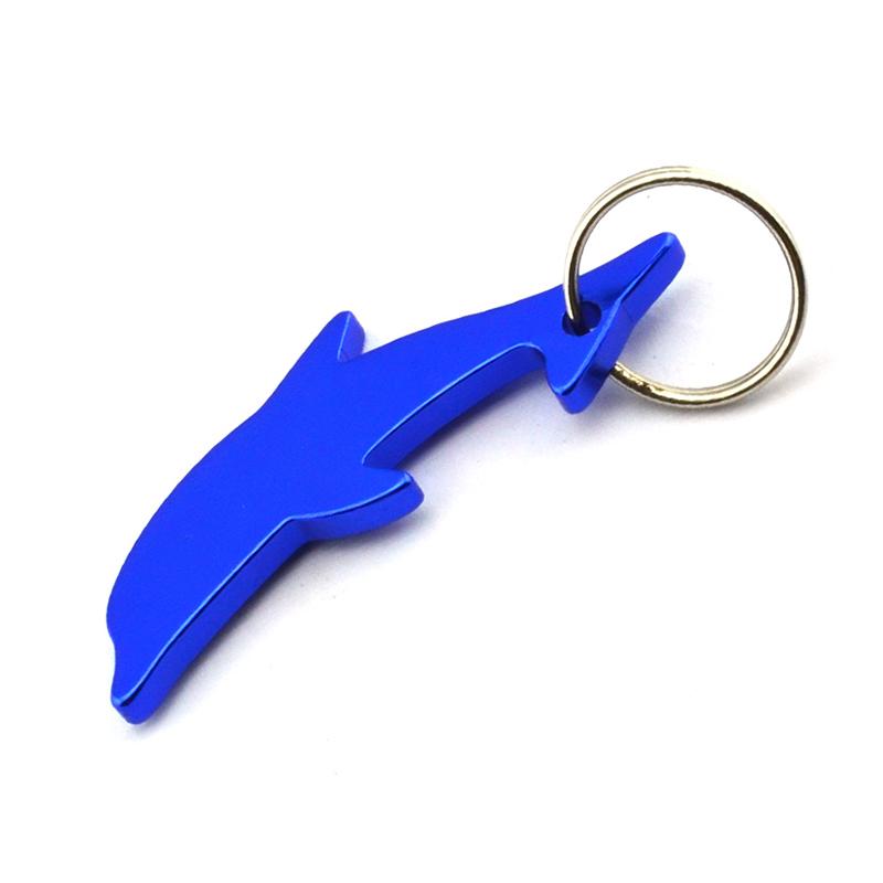 Wholesale Aluminum Dolphin Shape Custom Keyring Bottle Opener