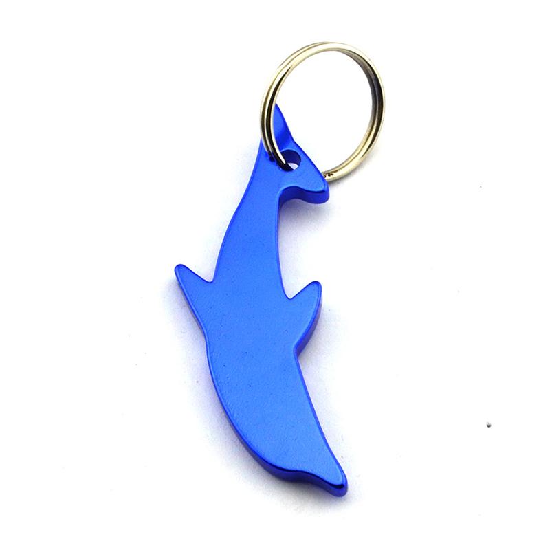 Wholesale Aluminum Dolphin Shape Custom Keyring Bottle Opener