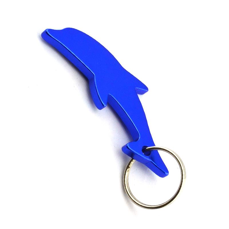 Wholesale Aluminum Dolphin Shape Custom Keyring Bottle Opener