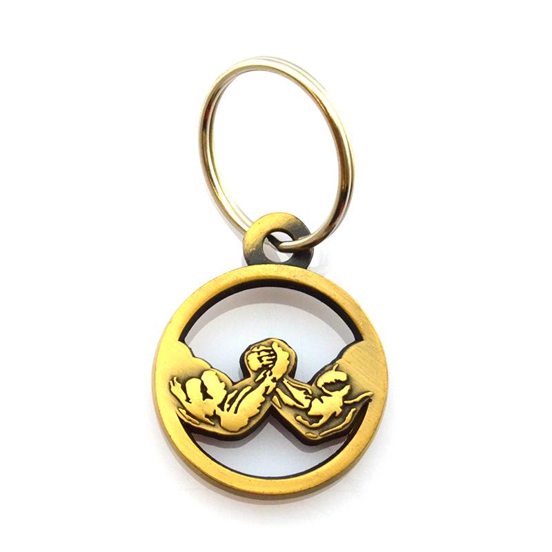 Keychain Maker Custom Brass Metal Cheap Keyrings With Car Logo