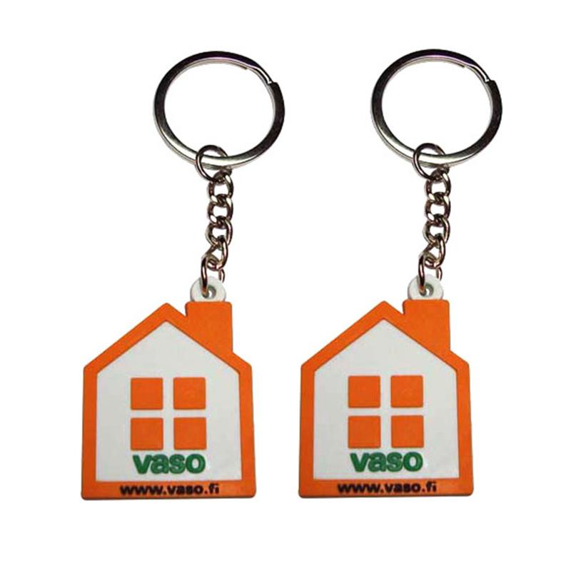 No Minimum Wholesale Keychains Custom Soft Pvc House Key Chain