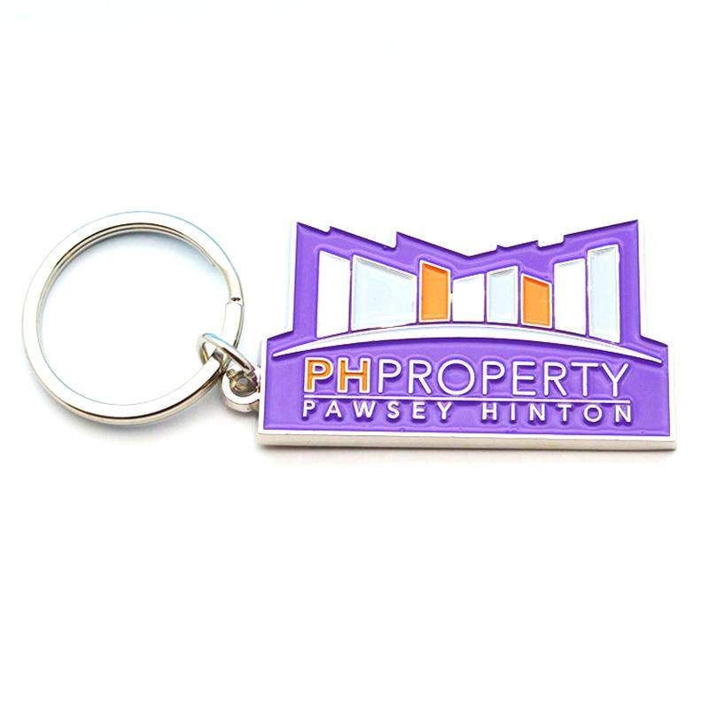 Keychains Factory Custom Metal Enamel Keyring Car Logo Key Chain