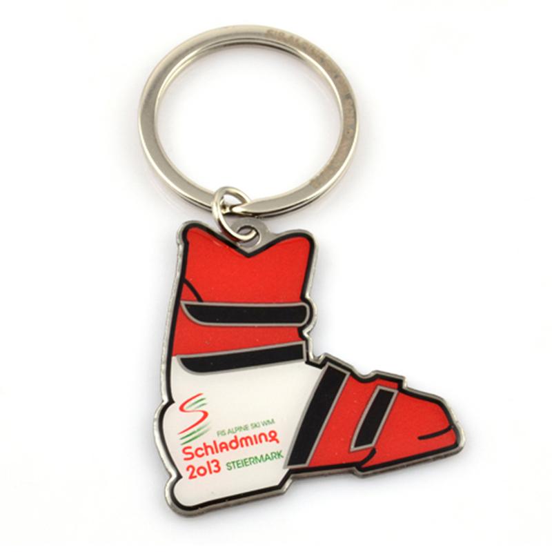 Wholesale Keychains Printed Custom Logo Metal Shoe Key Chain